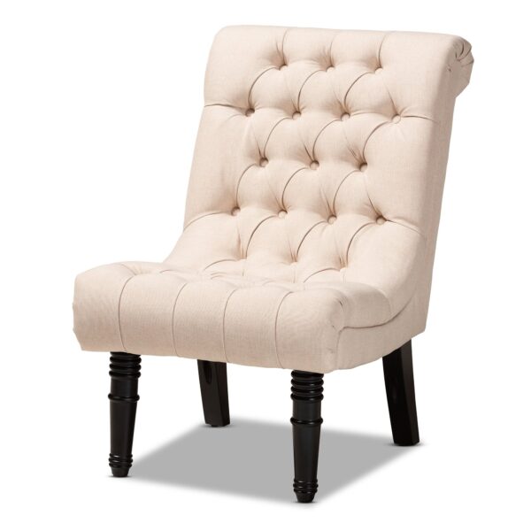 Fabric Upholstered Wood Accent Chair Fabric Upholstered Wood Accent Chair