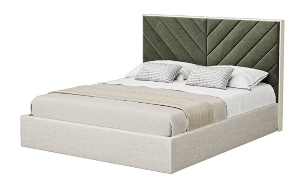 Cross Lines Tufted Headboard Bed Cross Lines Tufted Headboard Bed
