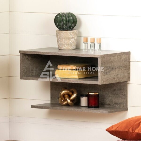Wall Mounted Open Shelves Night Stand