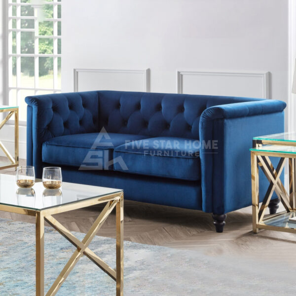 Blue Velvet 2 Seater Sofa By Fsh