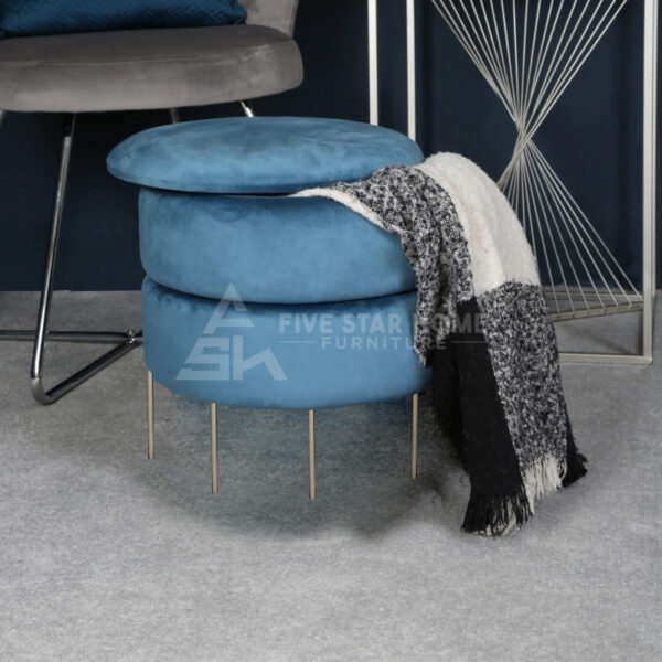 Round Storage Ottoman ottoman