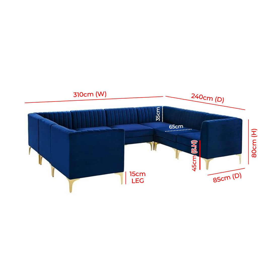 Channel Tufted Sectional