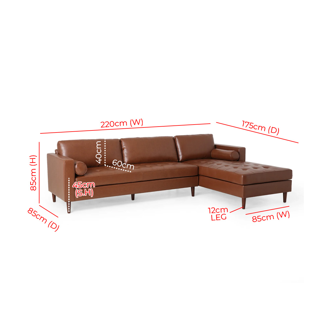 Brown Upholstered Sectional