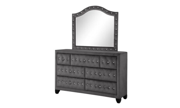 4-Piece Upholstered Bedroom Set in Black 4-Piece Upholstered Bedroom Set in Black