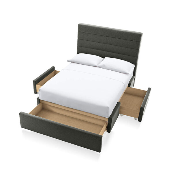 Channel Headboard with Upholstered Storage Base Channel Headboard with Upholstered Storage Base