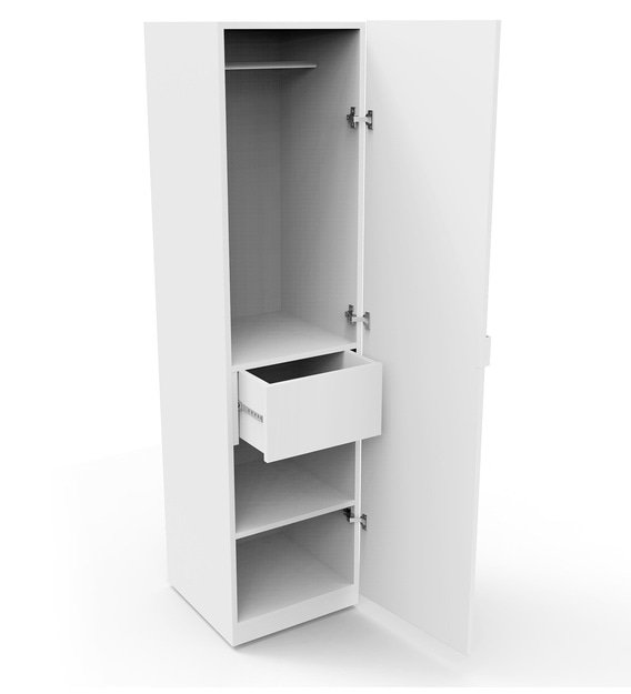 MDF Wardrobe in White MDF Wardrobe in White
