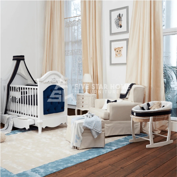 Upholstered Cot Baby Bed