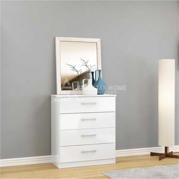 Contemporary 4 Drawer Chest in Black