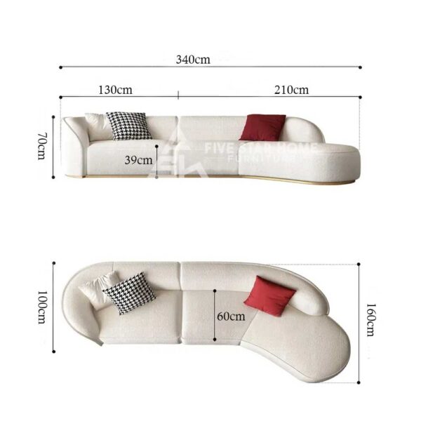 Curved 5-Seater Sofa