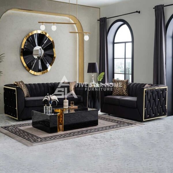 FSH Dream Sofa & Loveseat Velvet Upholstered