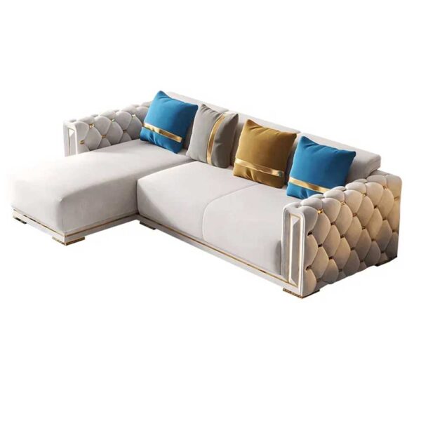 Fashionable Velvet Upholstered Sofa