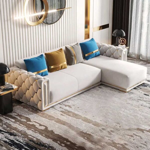 Fashionable Velvet Upholstered Sofa