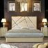 Golden Shining Contemporary Platform Bed