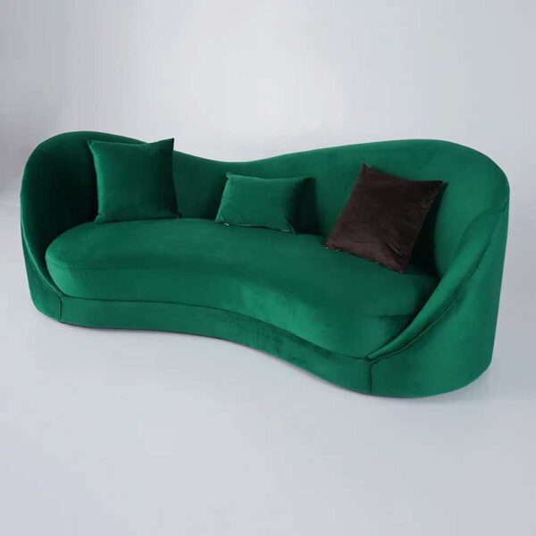 Luxury Green Velvet Upholstered Sofa