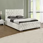 Plush Velvet Upholstered Bed