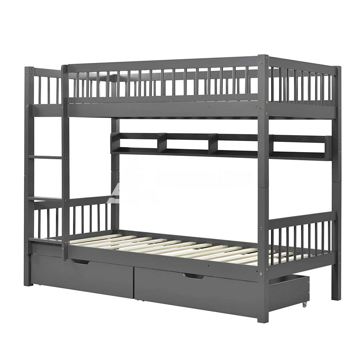 Bunk Bed With Under Bed Slide Drawer Storage