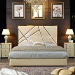Golden Shining Contemporary Platform Bed