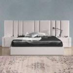 Lotus Upholstered Headboard Bed