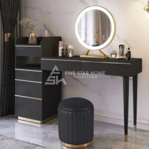 Modern Black Makeup Dressing Table