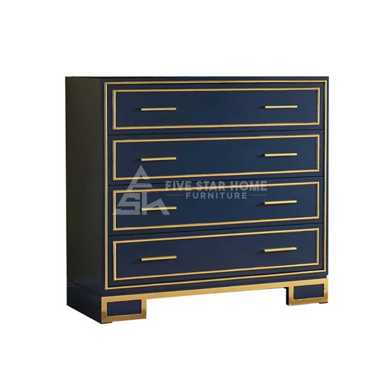 Modern Luxury Blue Drawers Cabinet