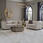 FSH Dream Sofa & Loveseat Velvet Upholstered