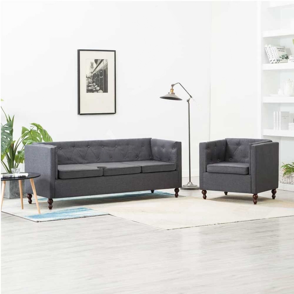 High-End Fixed Straight Sofa Set