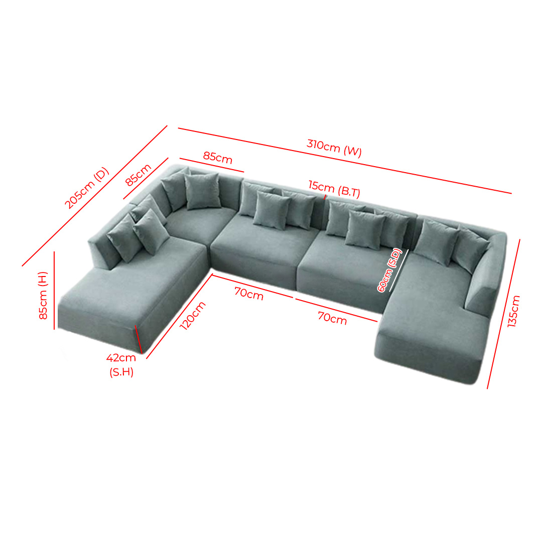 U Shape Sectional Sofa