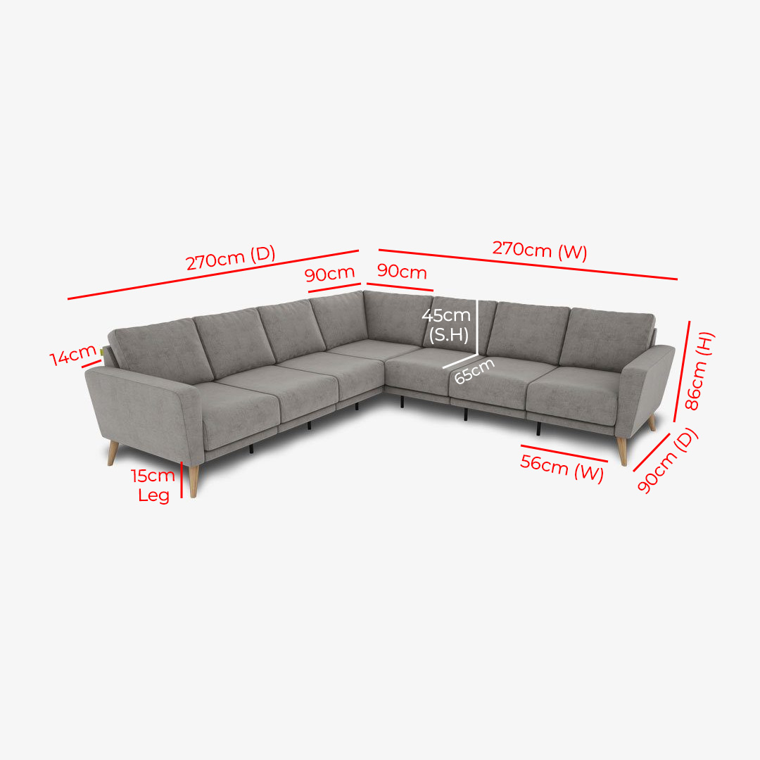 Modular 6-Seater Corner Sofa