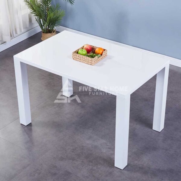 Ainpecca Dining Table Pure White High Gloss Table