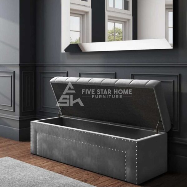 Chesterfield Upholstered Ottoman Storage Bench