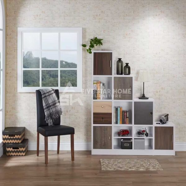 Cube Wall Shelf 11 Compartment With Door