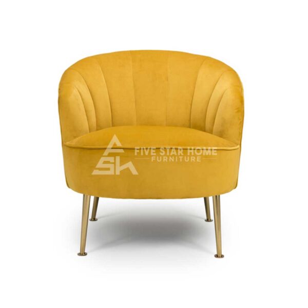 FSH Velvet Upholstered Tub Chair