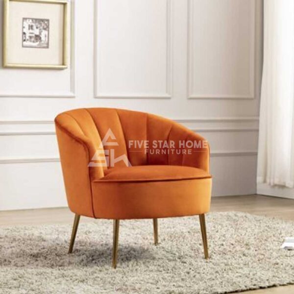 FSH Velvet Upholstered Tub Chair