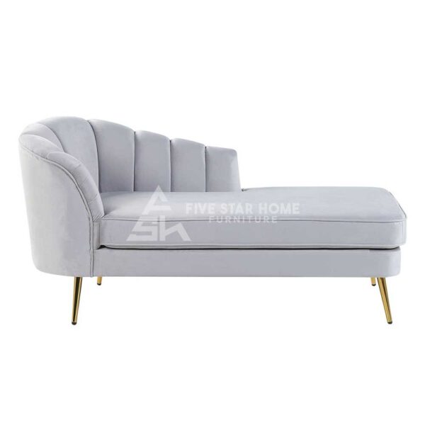 Fancy Left Hand Velvet Upholstered Chaise Lounge