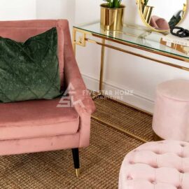 Luxurious Velvet Upholstered Armchair