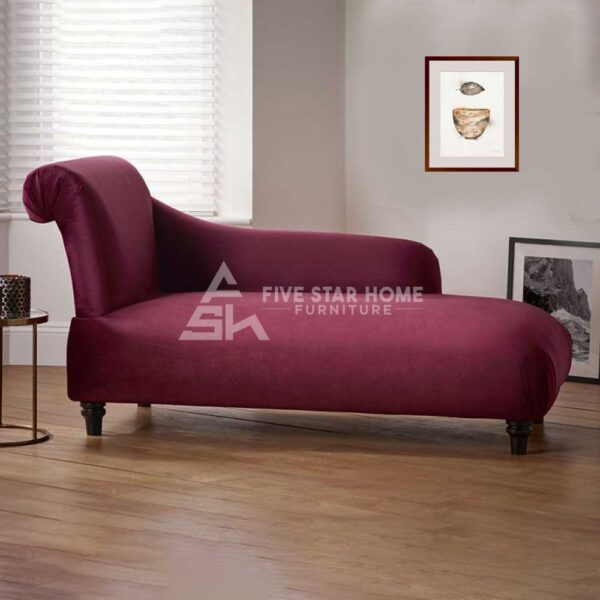 Rolled Back Arm Chaise Longue