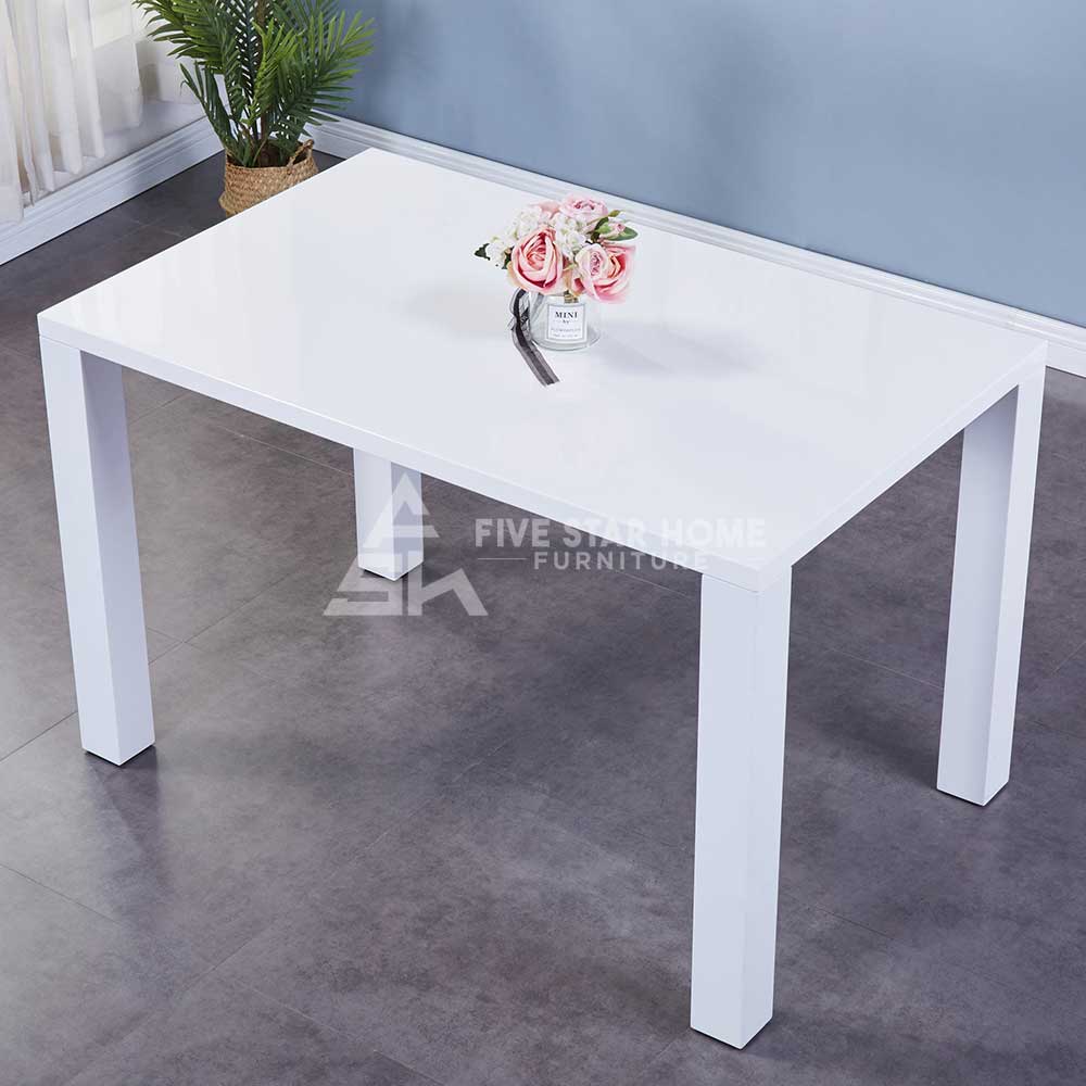 Ainpecca Dining Table Pure White High Gloss Table