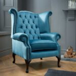 Chesterfield High Back Wing Upholstered Chair