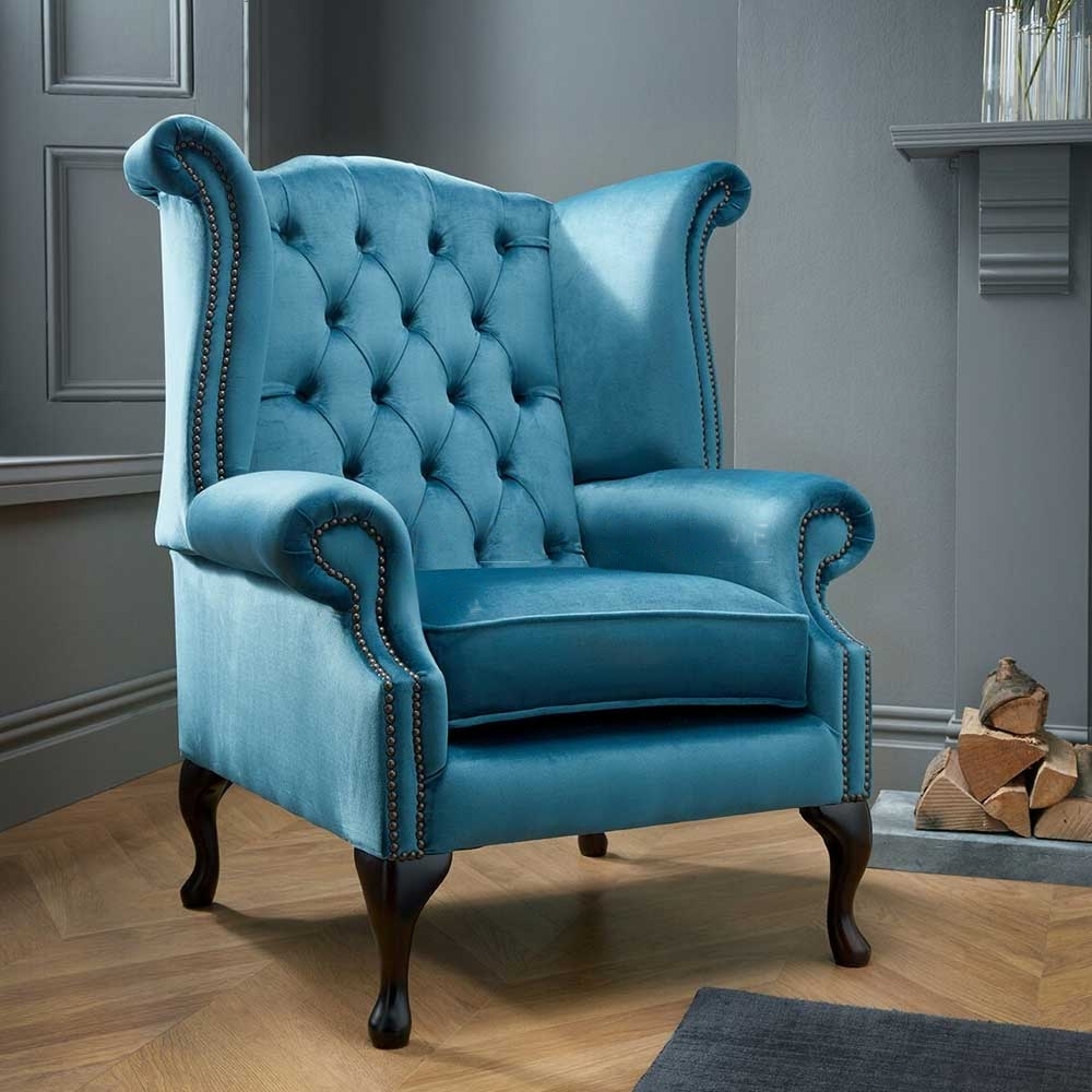 High Back Wing Upholstered Chair