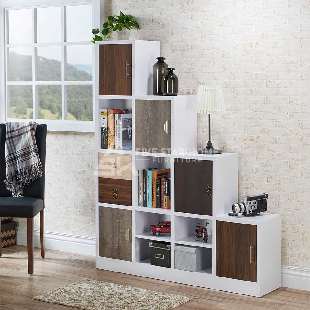 Cube Wall Shelf 11 Compartment With Door