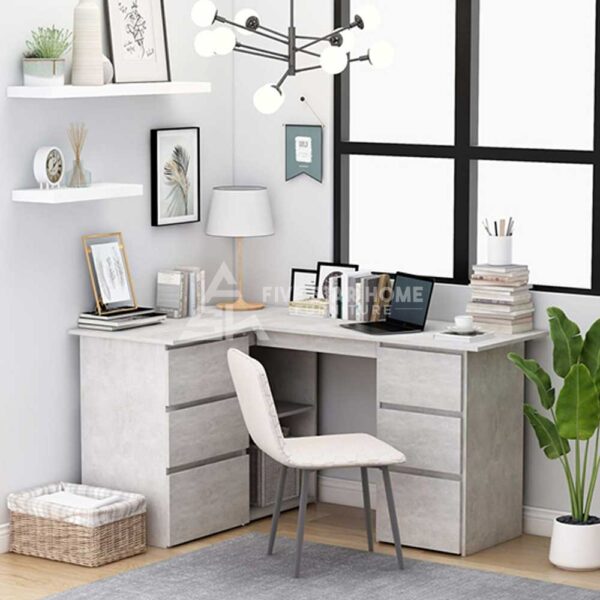 White and on sale gray desk