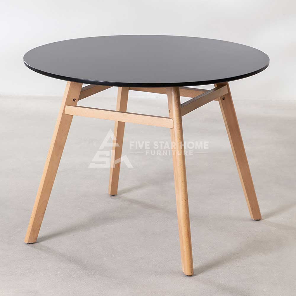 Fsh Round Mdf &Amp;Amp; Beech Wood Dining Table