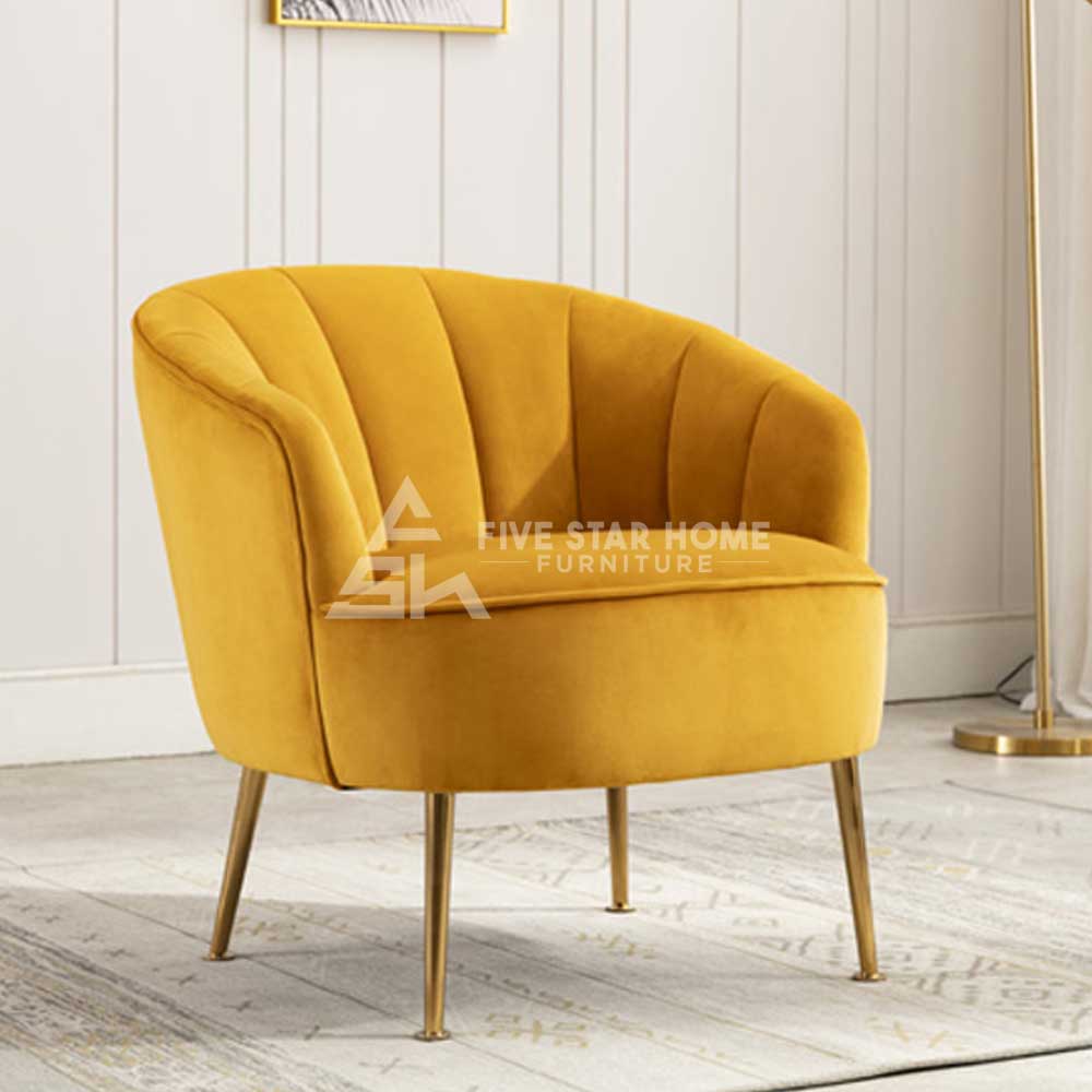 Fsh Velvet Upholstered Tub Chair
