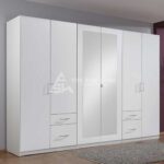 FSH Wardrobe White 4 Doors With 2 Mirror Doors