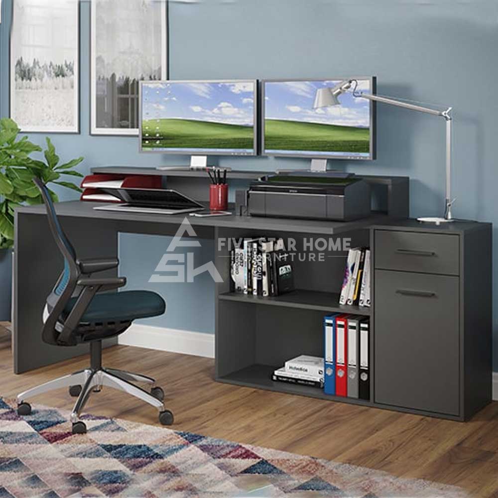 Groton Wooden Gaming Computer Desk With Storage