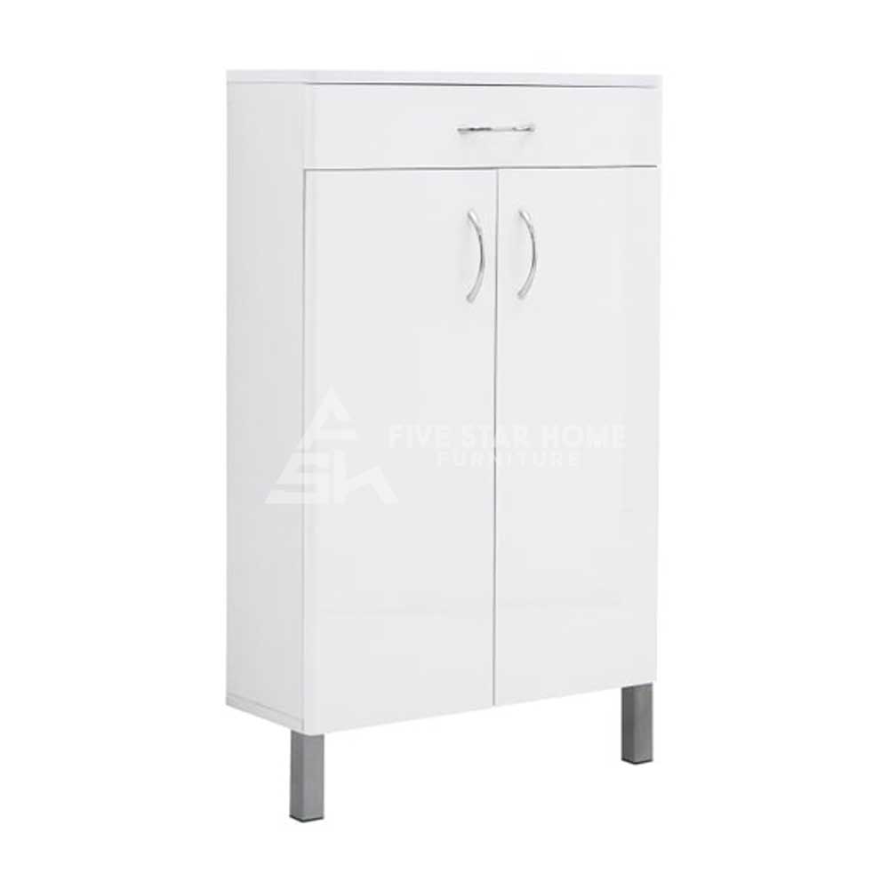 High Gloss Bathroom Cabinet With 2 Doors And 1 Drawer