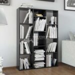 Hiti High Gloss Bookcase Shelves in Black