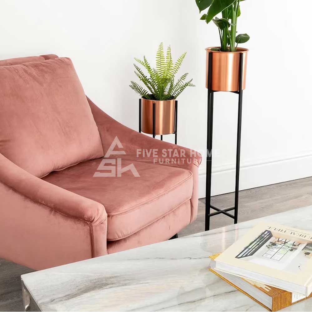 Luxurious Velvet Upholstered Armchair