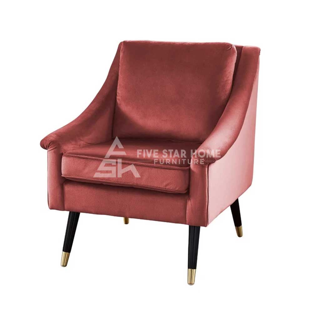 Luxurious Velvet Upholstered Armchair