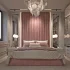 Channel Tufted Pink Wall Panel Headboard Bed